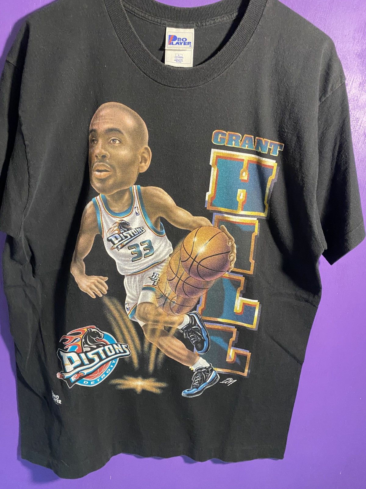 Pro Player Vintage 90s Pro player pistons Grant hill player tee Size US L / EU 52-54 / 3 - 3 Thumbnail