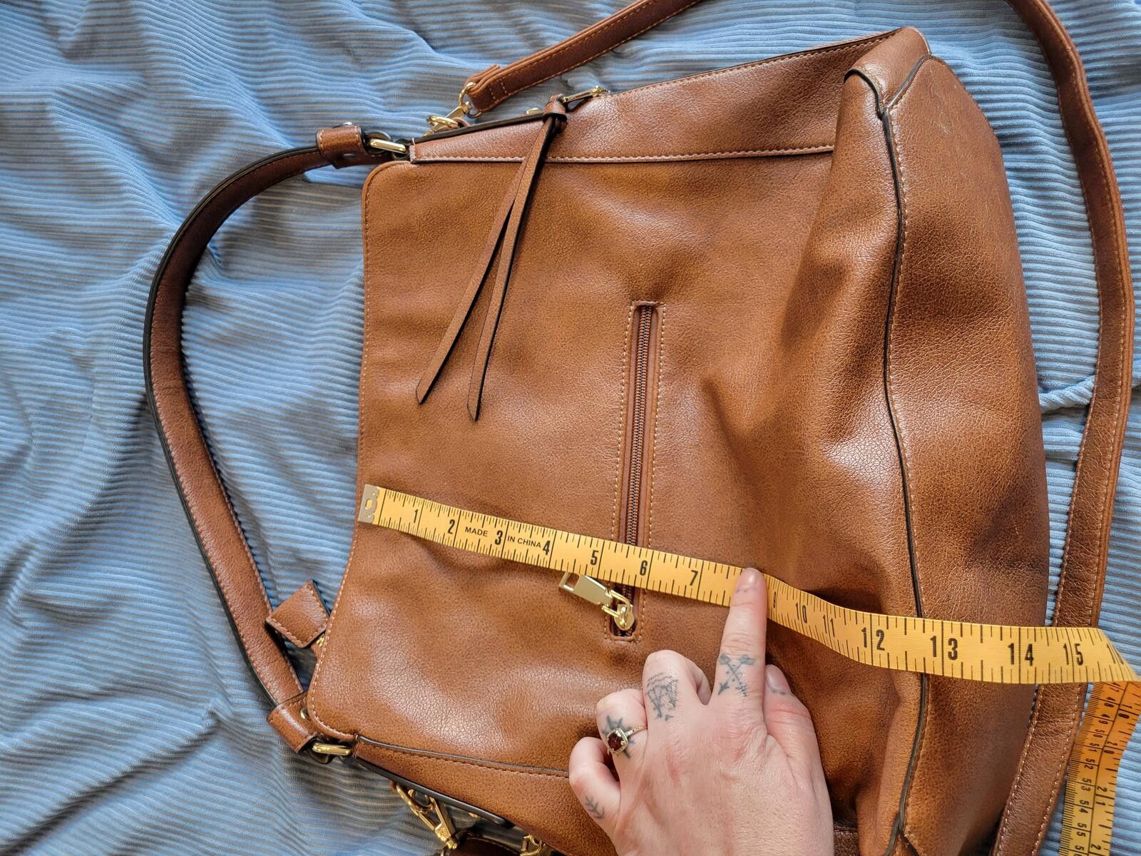 Other Brown Faux Leather Shoulder Bag with Multiple Compartments Size ONE SIZE - 6 Thumbnail
