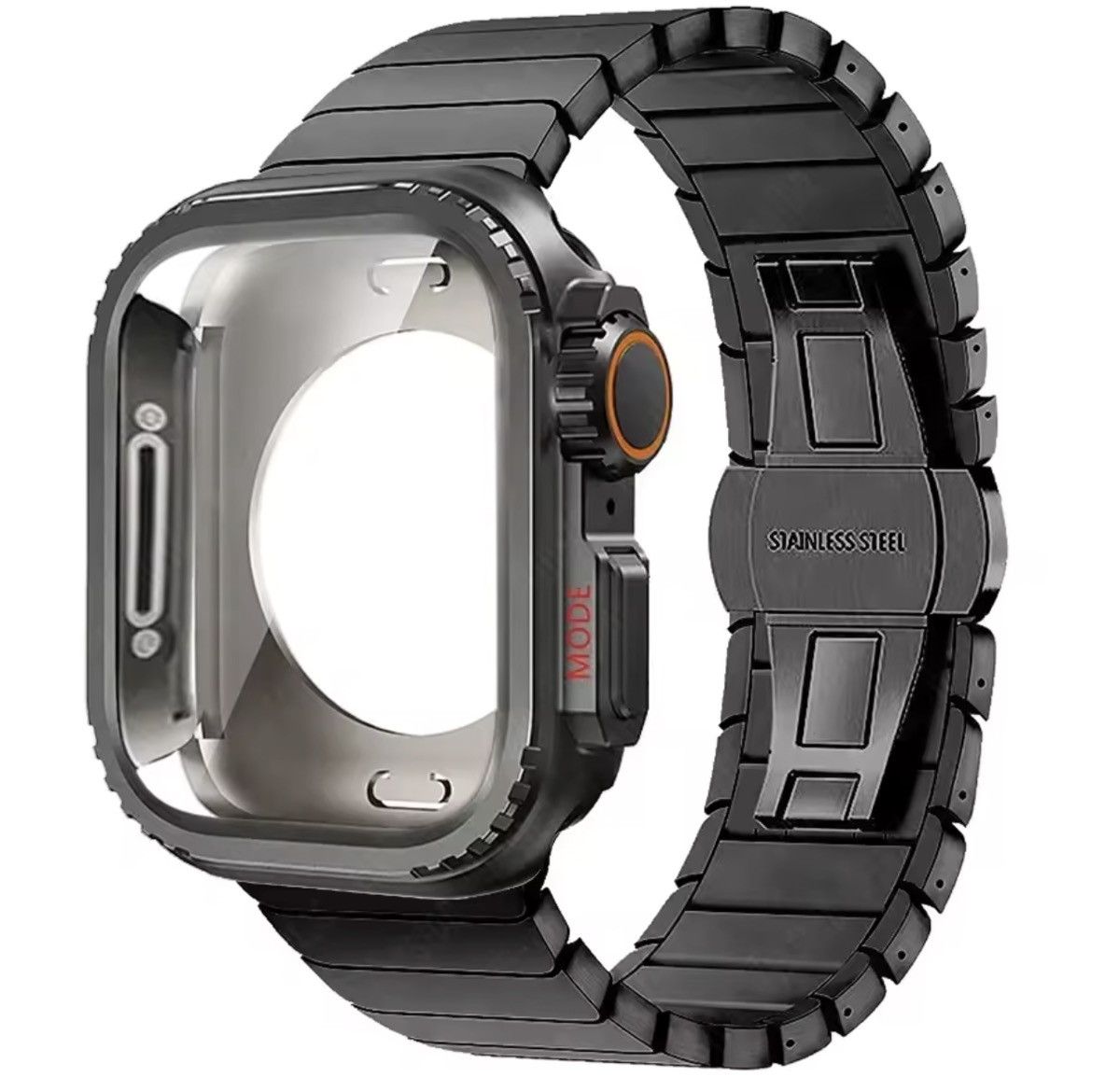 Japanese Brand Black Color Stainless Steel Mod Kit for 45 mm 🍎Watch Size ONE SIZE - 5 Thumbnail