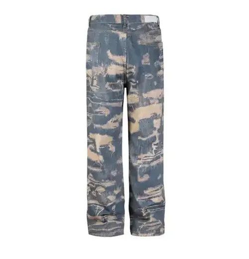 Jean Tie-dye Print Flared Wide-Leg Jeans Size US 29 - 3 Thumbnail