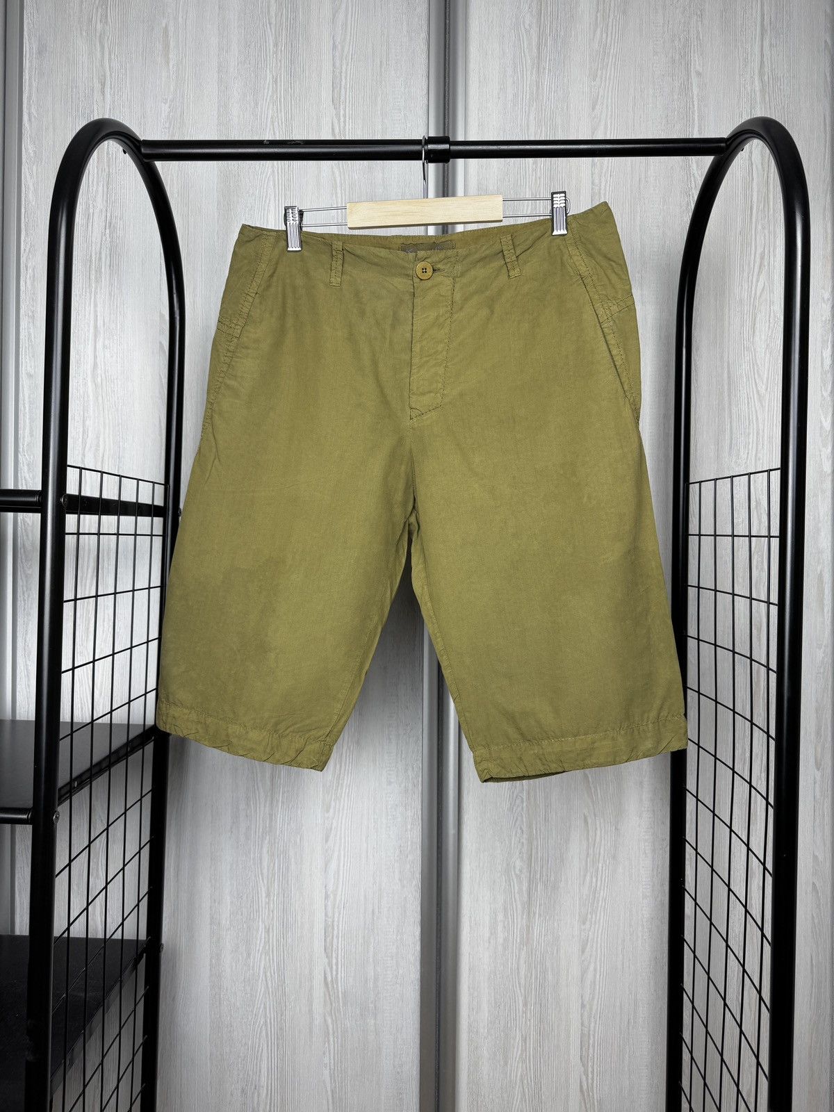 Transit Transit E142 Khaki/Gold Cotton-Viscose-Silk shorts size M Size US 32 / EU 48 - 1 Thumbnail