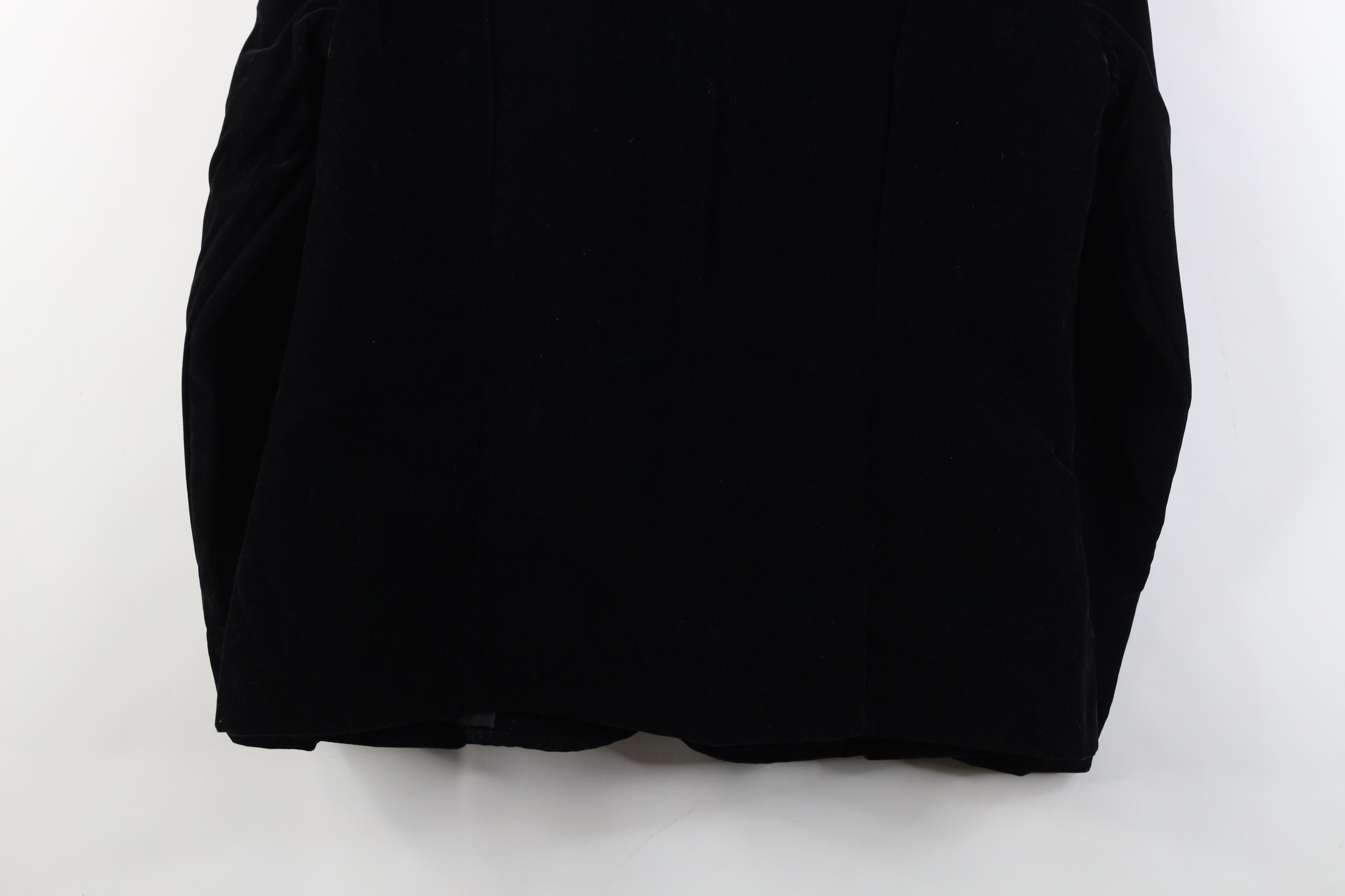Vintage Vintage 60s Streetwear Velvet Velour Blazer Jacket Black USA Size L / US 10 / IT 46 - 15 Thumbnail