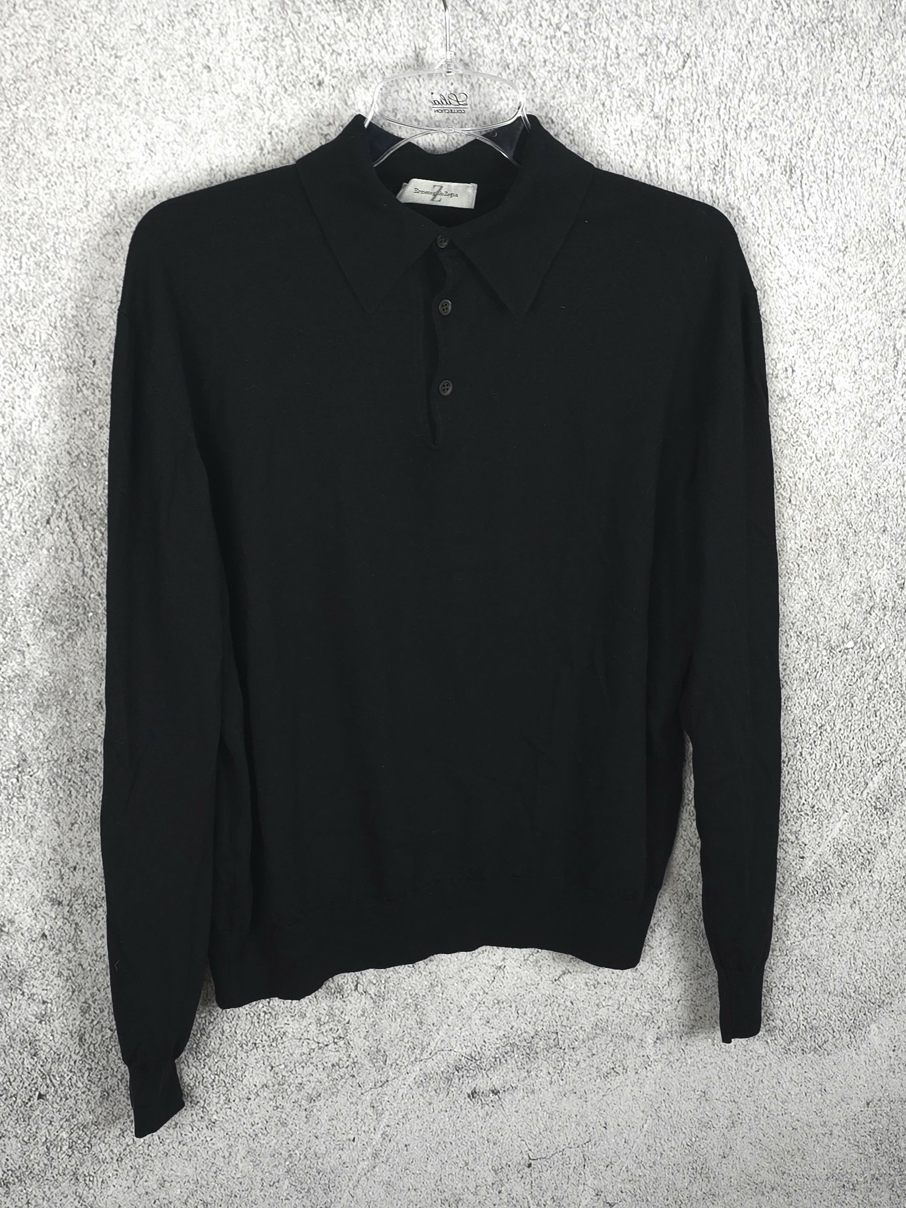 Ermenegildo Zegna Ermenegildo Zegna Vintage Sweater collar shirt silk cashmere Size US L / EU 52-54 / 3 - 2 Thumbnail