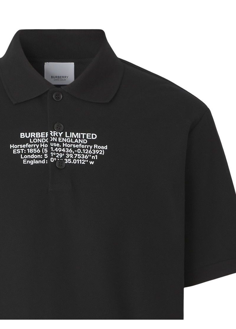 Burberry BURBERRY Men's "Arlo" Black Logo Short Sleeve Polo Shirt Size US M / EU 48-50 / 2 - 5 Thumbnail