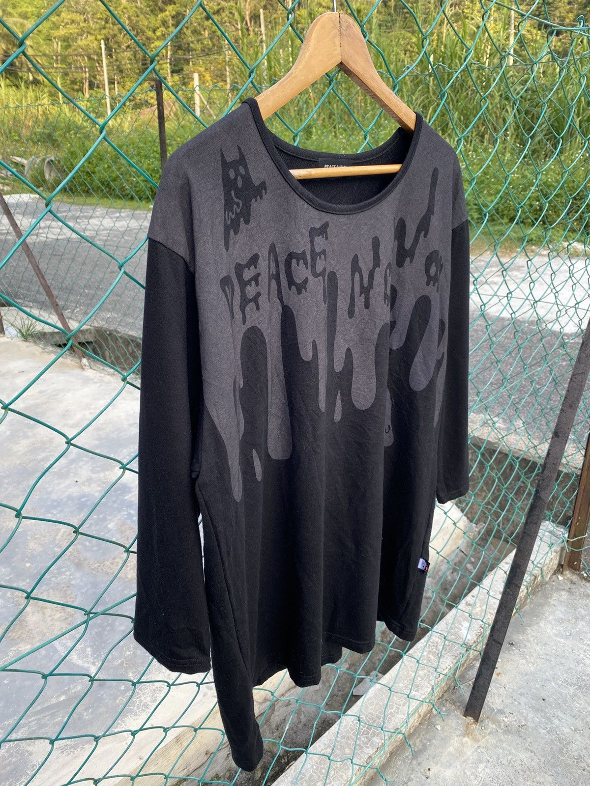Seditionaries black peace now gothic style 3/4 sleeve tee Size L / US 10 / IT 46 - 4 Thumbnail