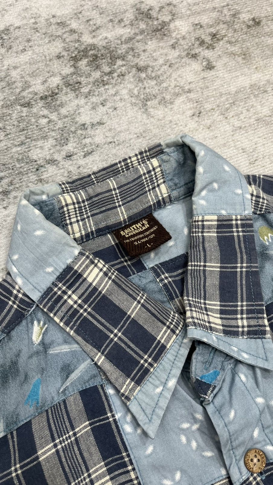 Japanese Brand × Vintage Smith's Patch Work shirt button up Size US L / EU 52-54 / 3 - 4 Thumbnail