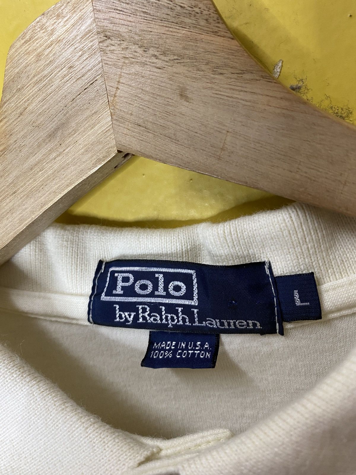 Polo Ralph Lauren Polo Ralph Lauren Polo Shirt Cream Colour Size US L / EU 52-54 / 3 - 7 Thumbnail