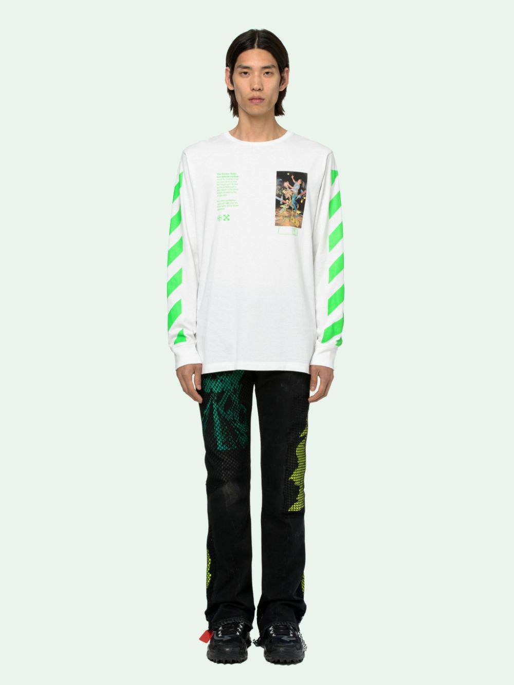 Off-White White Pascal Painting Golden Ratio Long Sleeve T-shirt Size US M / EU 48-50 / 2 - 2 Thumbnail