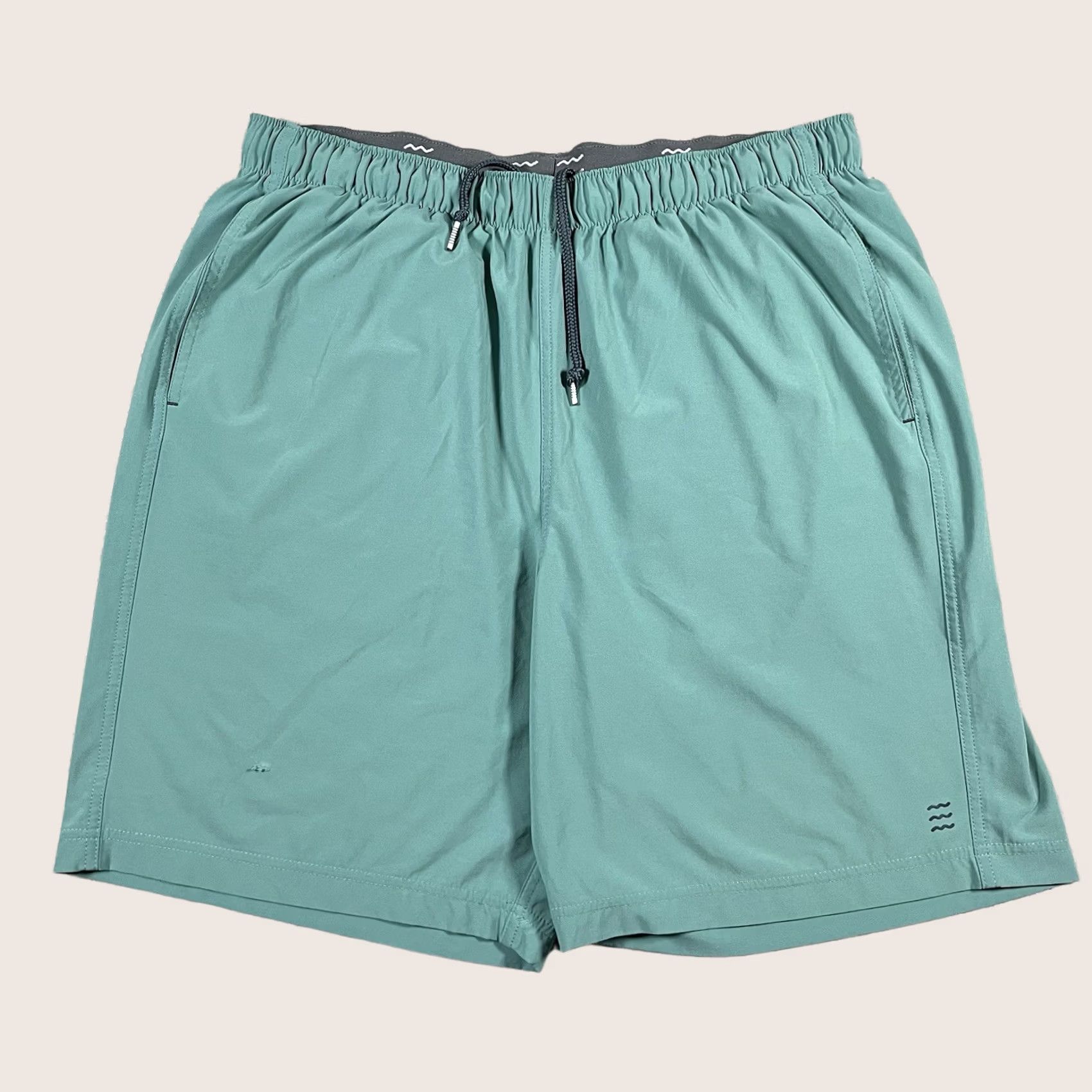Vintage Free Fly Shorts Mens L Blue Lightweight Athletic Drawstring Training Performance Size US 33 - 1 Thumbnail