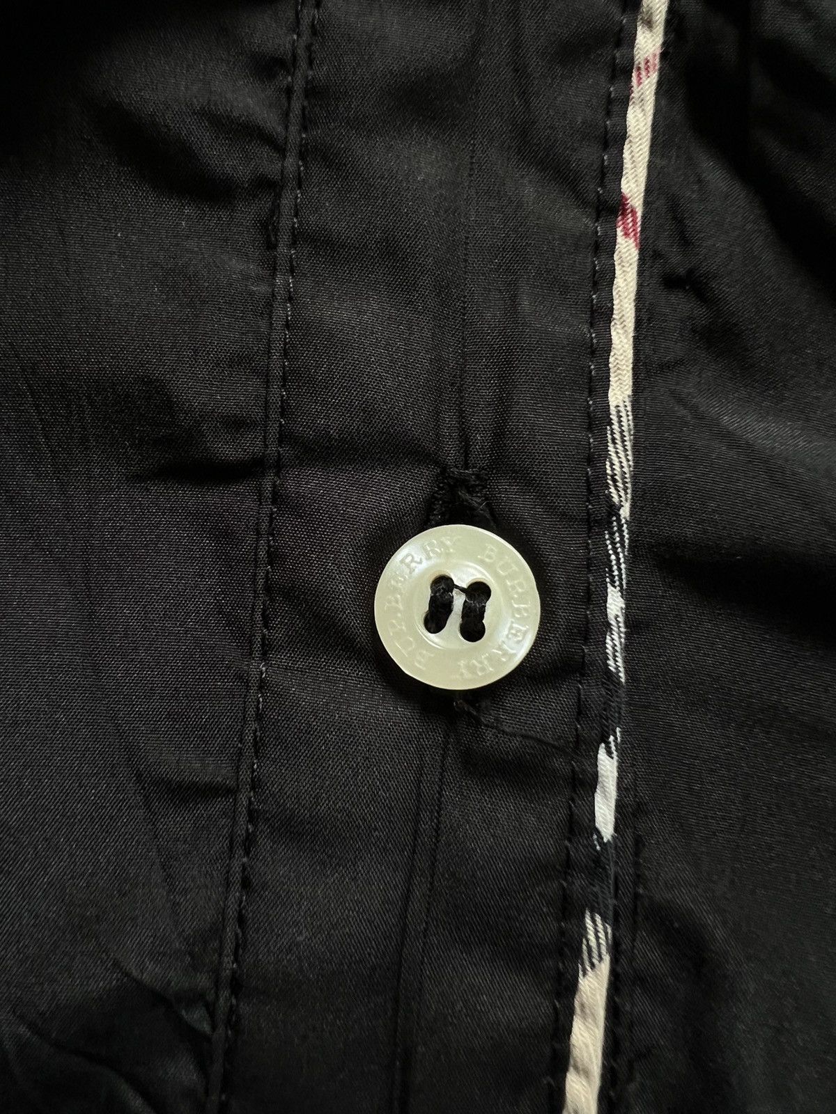 Burberry × Vintage Burberry Shirt Nova Check Plated Black Size XL / US 12-14 / IT 48-50 - 7 Thumbnail
