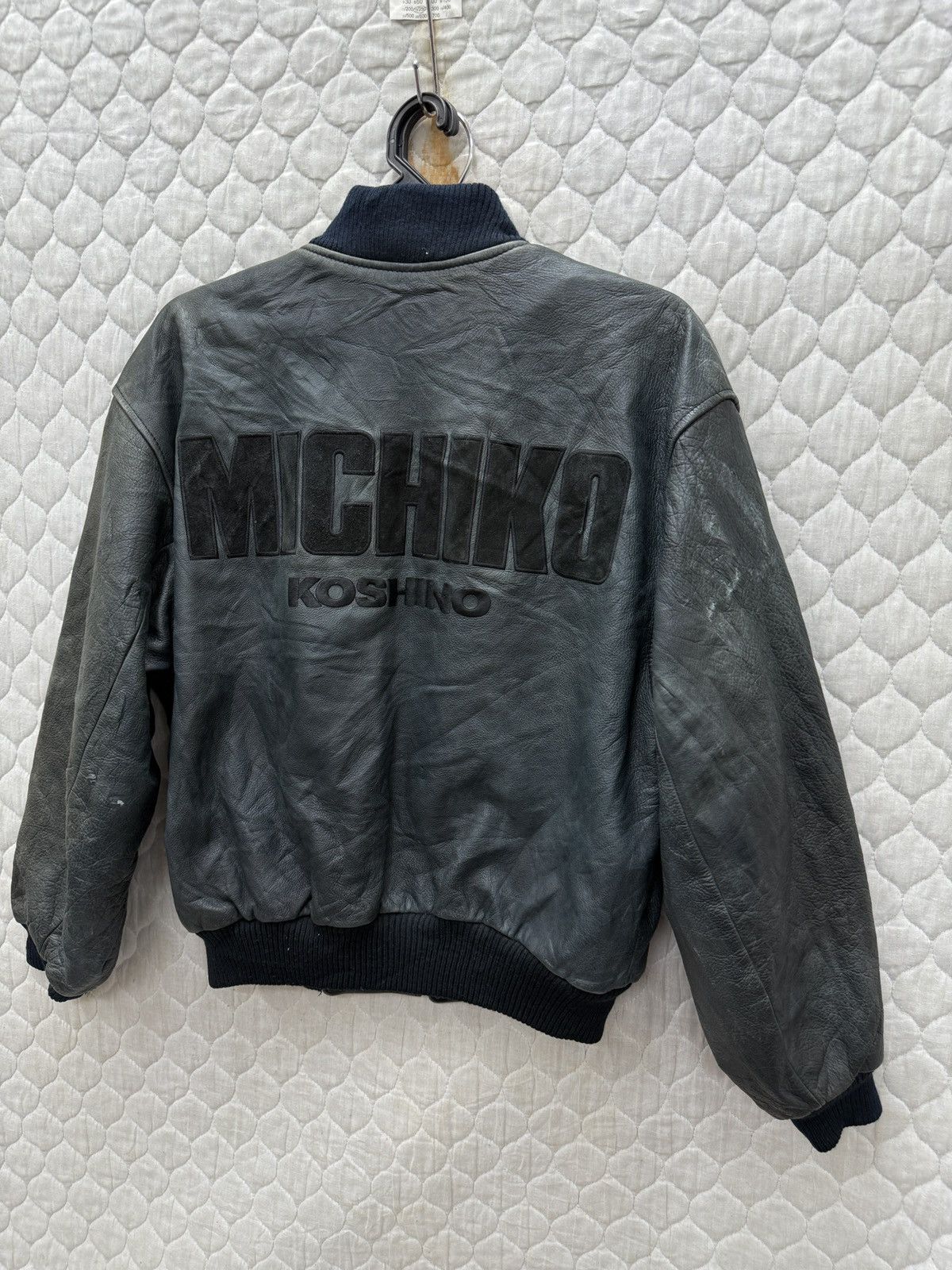 Michiko Koshino 🔥🔥🔥ARCHIVE VINTAGE MICHIKO KOSHINO BOMBER LEATHER JACKET Size US M / EU 48-50 / 2 - 2 Thumbnail