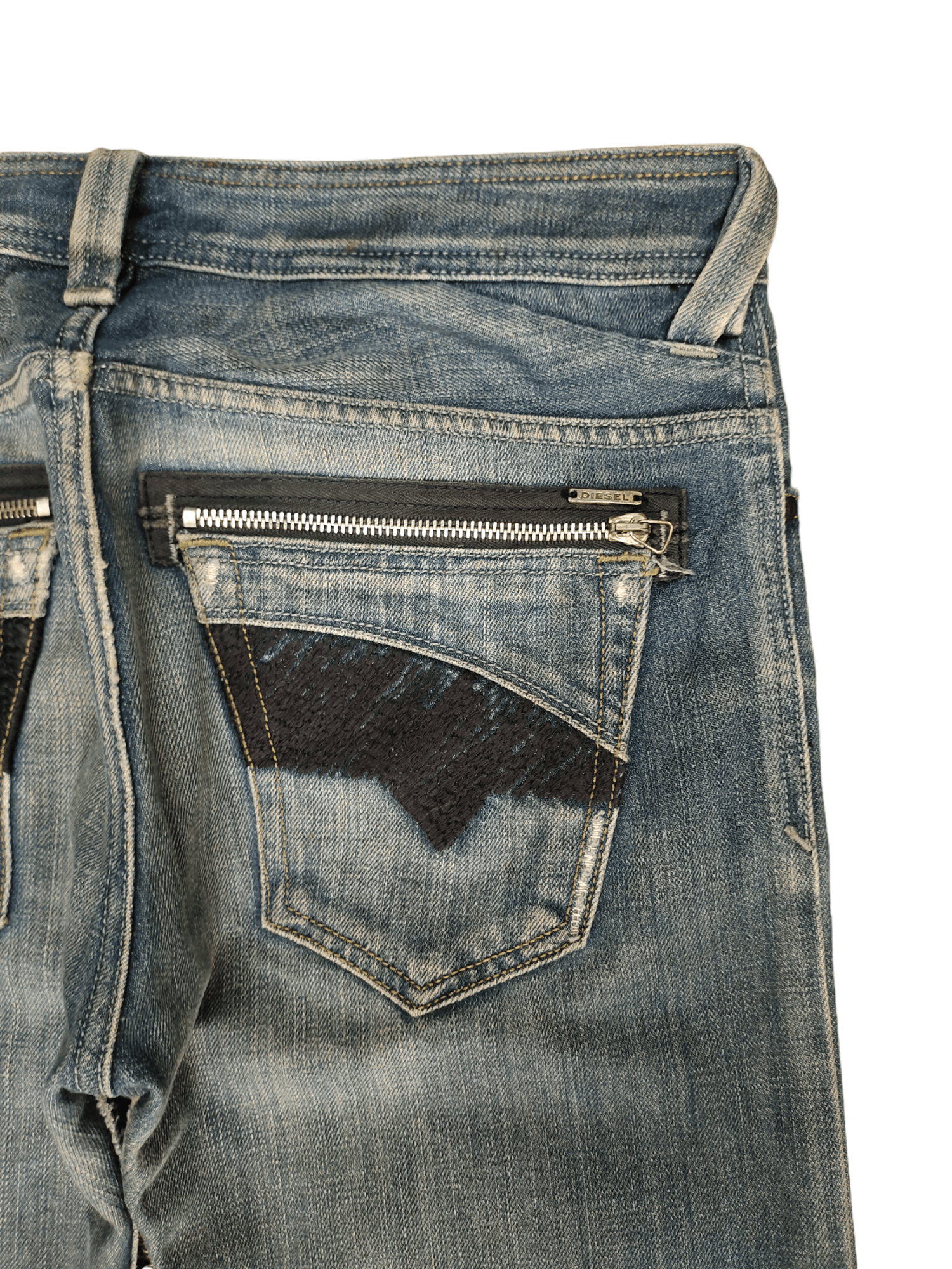 Diesel Vintage Y2k Diesel Slammer Embroidered Pocket Denim Jeans Size US 30 / EU 46 - 12 Thumbnail