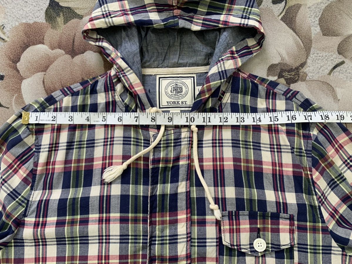 J. Press Vtg Nice Checkered J.Press Jacket Hooded Ideal Zipper Size US L / EU 52-54 / 3 - 15 Thumbnail