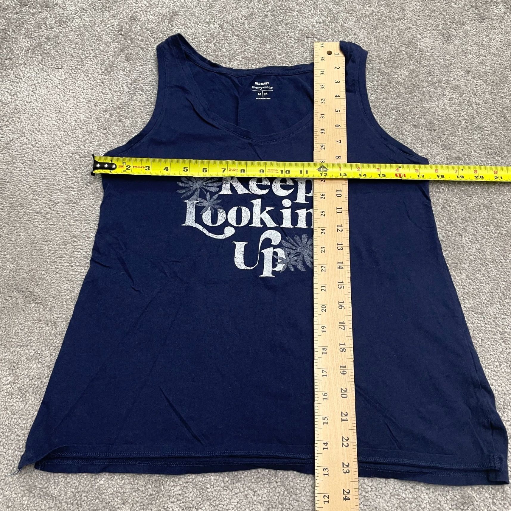 Old Navy Old Navy Tank Top Womens M Navy Blue 100% Cotton Casual Sleeveless Strappy Sleeve Basic Regular Fit Size M / US 6-8 / IT 42-44 - 7 Thumbnail
