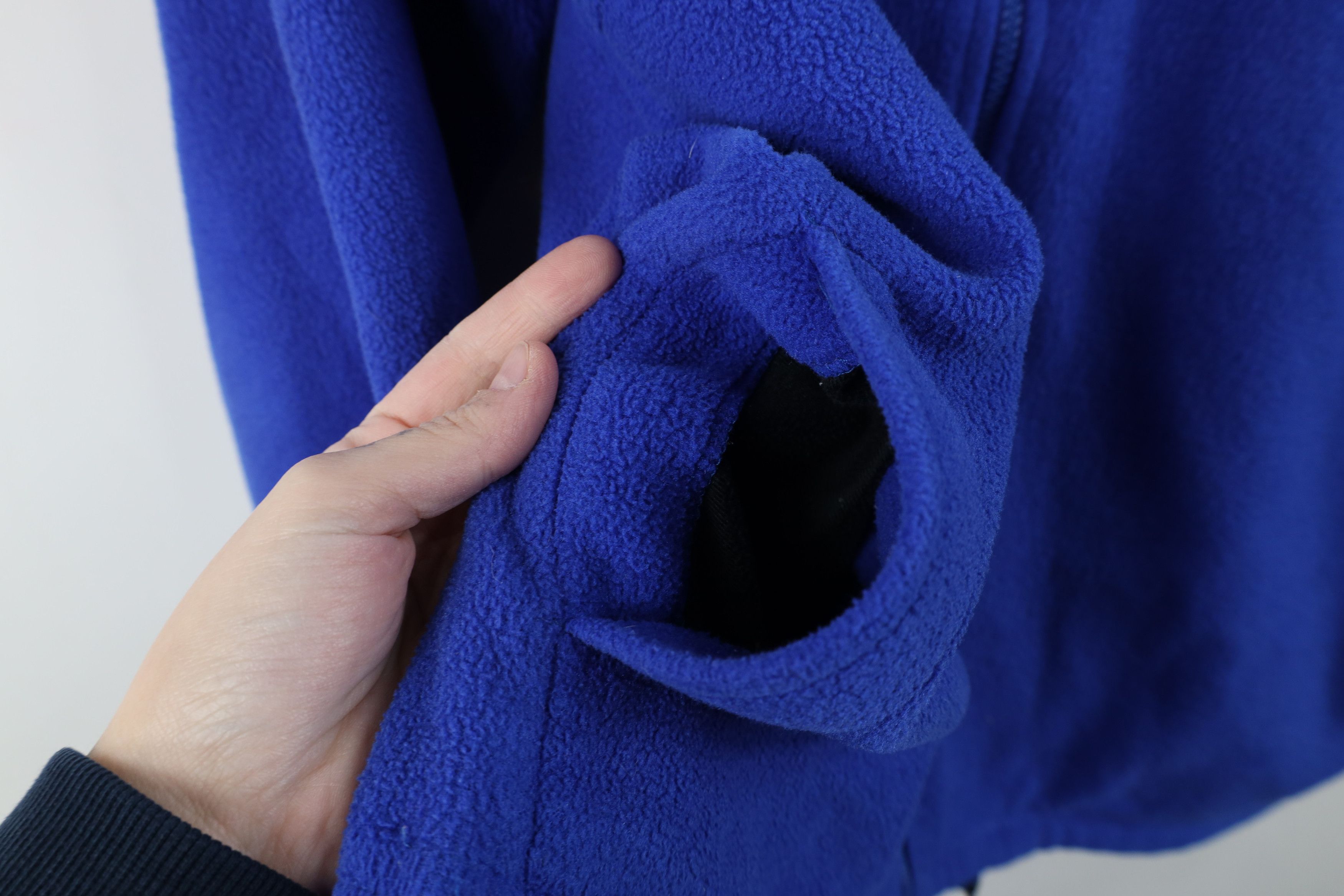 Lands' End Vintage 90s Lands End Blank Full Zip Fleece Jacket Blue USA Size M / US 6-8 / IT 42-44 - 5 Thumbnail