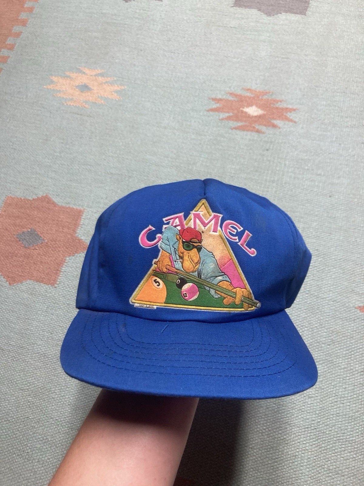 Vintage 90s SnapBack hat camel cigarettes billiards pool 1991 Joe Size ONE SIZE - 2 Thumbnail