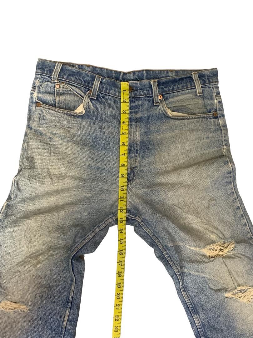 Levi's Vintage Clothing Vintage Levi’s Orange Tab Distressed Bootcut Denim Size 35" - 16 Thumbnail