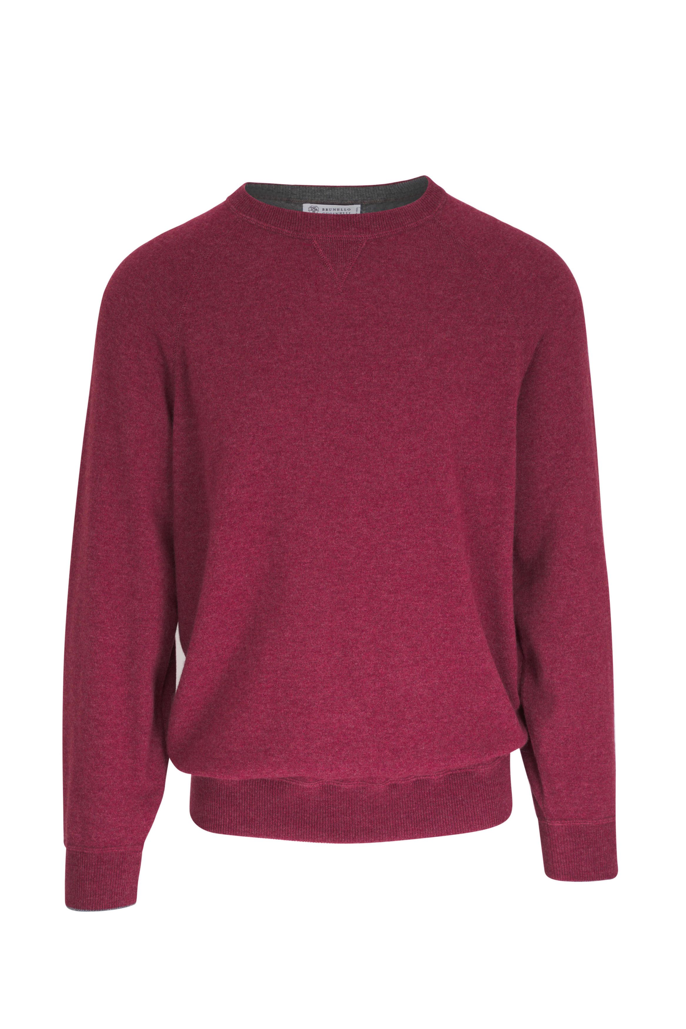 Brunello Cucinelli o1mtch0225 Cashmere Crewneck Sweater in Rust Size US XXL / EU 58 / 5 - 1 Thumbnail