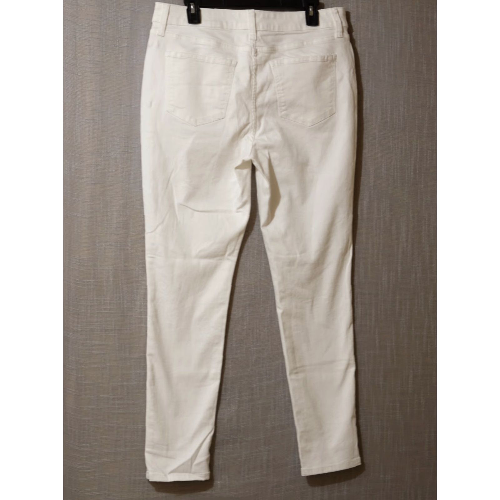 Vintage Nwot! St Johns Bay Skinny Leg Jeans White Denim Womens 12 34x29 #H98-11 Size 34" / US 12 / IT 48 - 5 Thumbnail