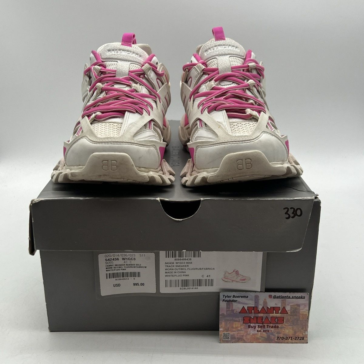 Balenciaga Balenciaga Wmns track sneaker white fluo pink Size US 11 / EU 44 - 2 Thumbnail