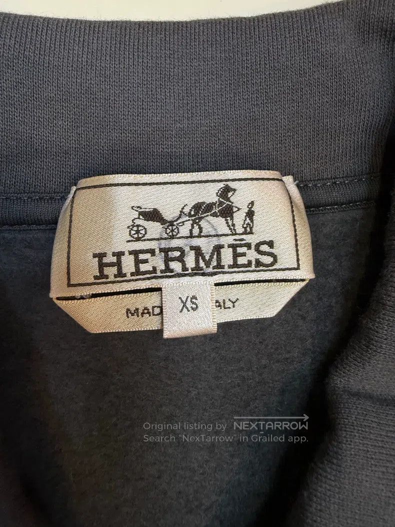 Hermes Hermes Men's Thin Fleece Short Sleeve Advanced Gray Size US XS / EU 42 / 0 - 3 Thumbnail