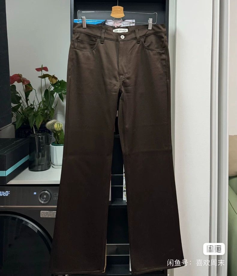 Our Legacy Our Legacy size33 Full wool micro-laminate trousers Size US 33 - 2 Thumbnail