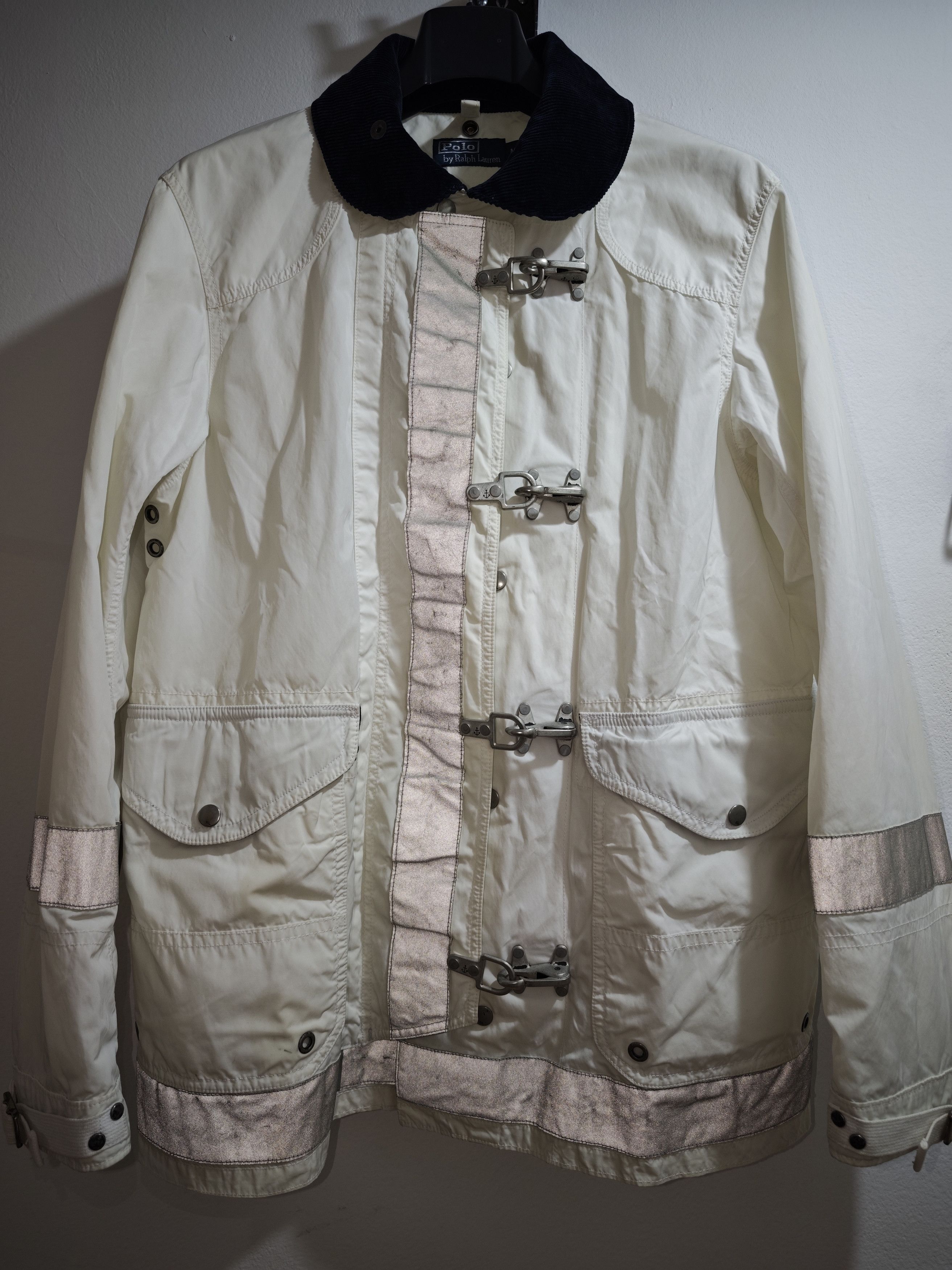 Polo Ralph Lauren Chore Jacket Lobster Clasp Men's M, White Nautical Toggle Size US M / EU 48-50 / 2 - 13 Thumbnail