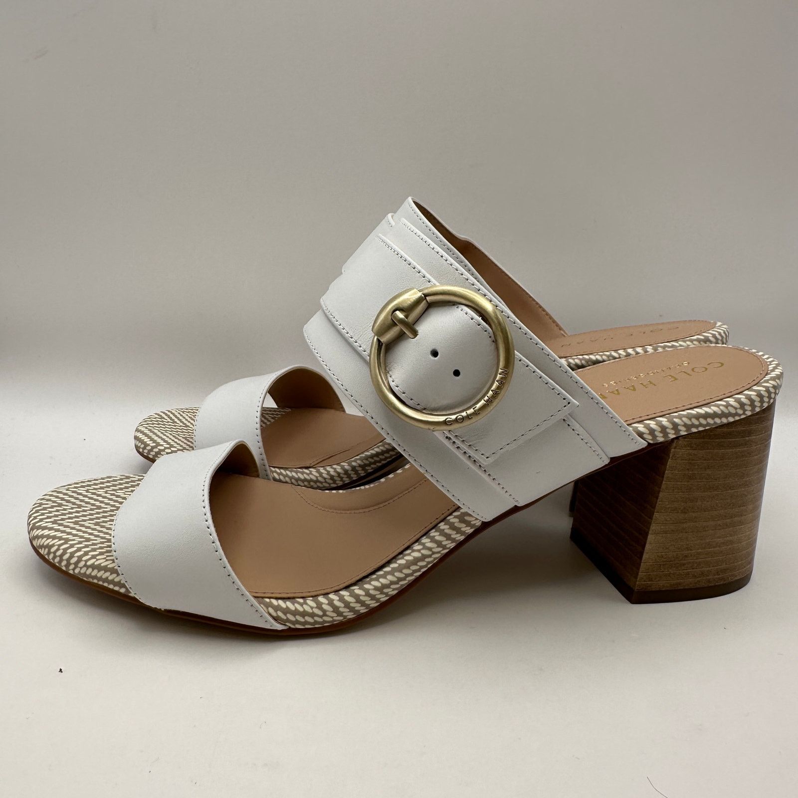 Cole Haan COLE HAAN WOMEN'S 9.5 ALINA CITY MULE SANDALE 65MM OPTIC Size US 9.5 / IT 39.5 - 2 Thumbnail