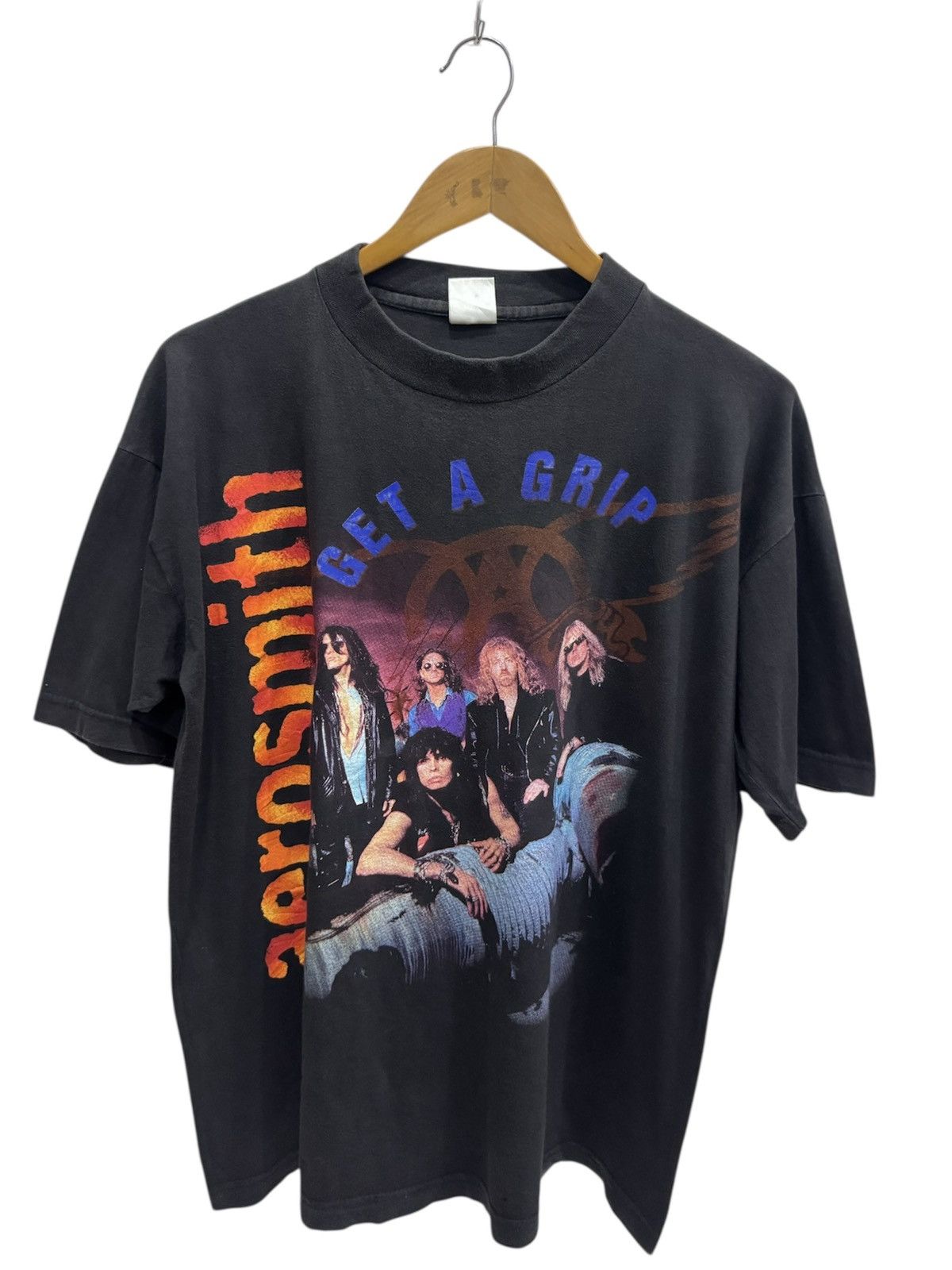 Band Tees × Vintage Vintage 90’s Aerosmith Get A Grip World Tour Size US L / EU 52-54 / 3 - 1 Thumbnail