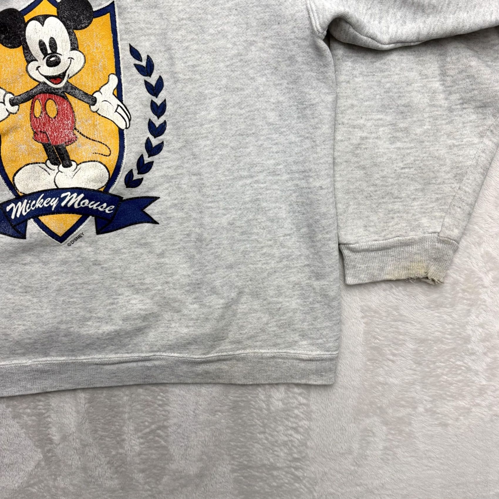 Hanes VINTAGE Disney Mickey Mouse Hanes Sweatshirt Mens XL Gray Graphic Fleece USA Size US XL / EU 56 / 4 - 5 Thumbnail