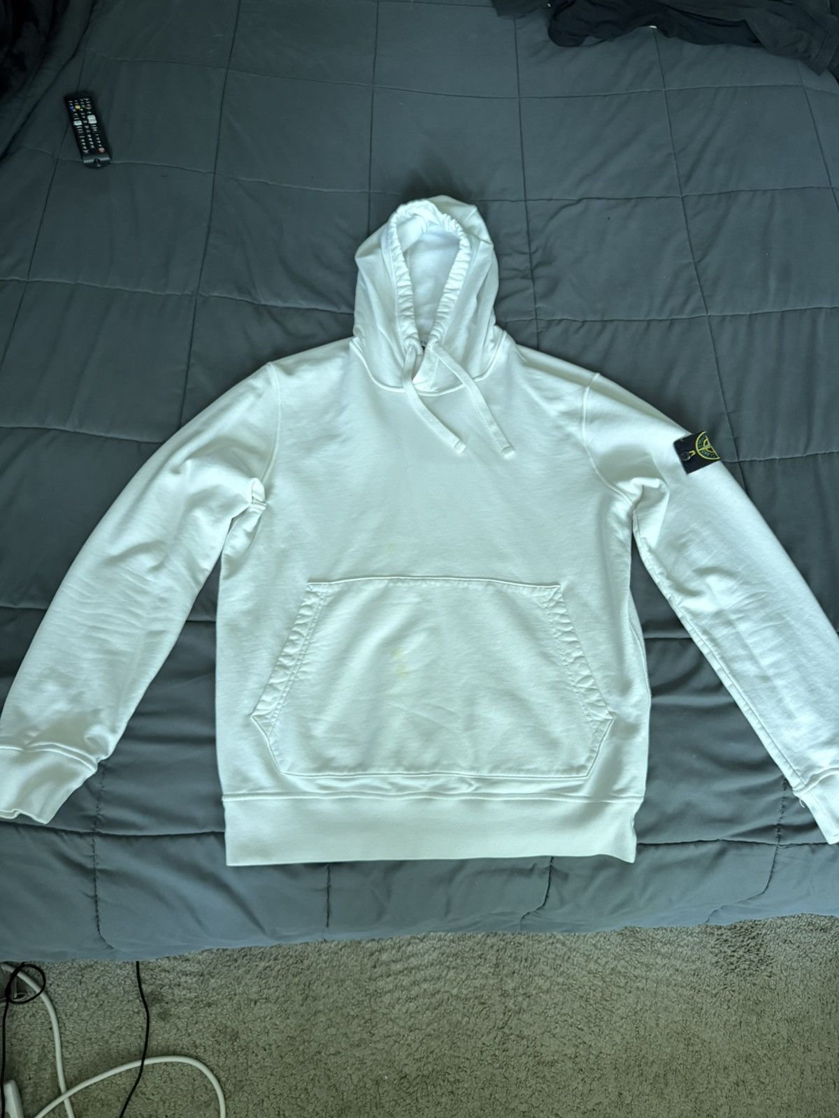 Stone Island Stone Island White Pullover Hoodie XL Size US XL / EU 56 / 4 - 1 Thumbnail