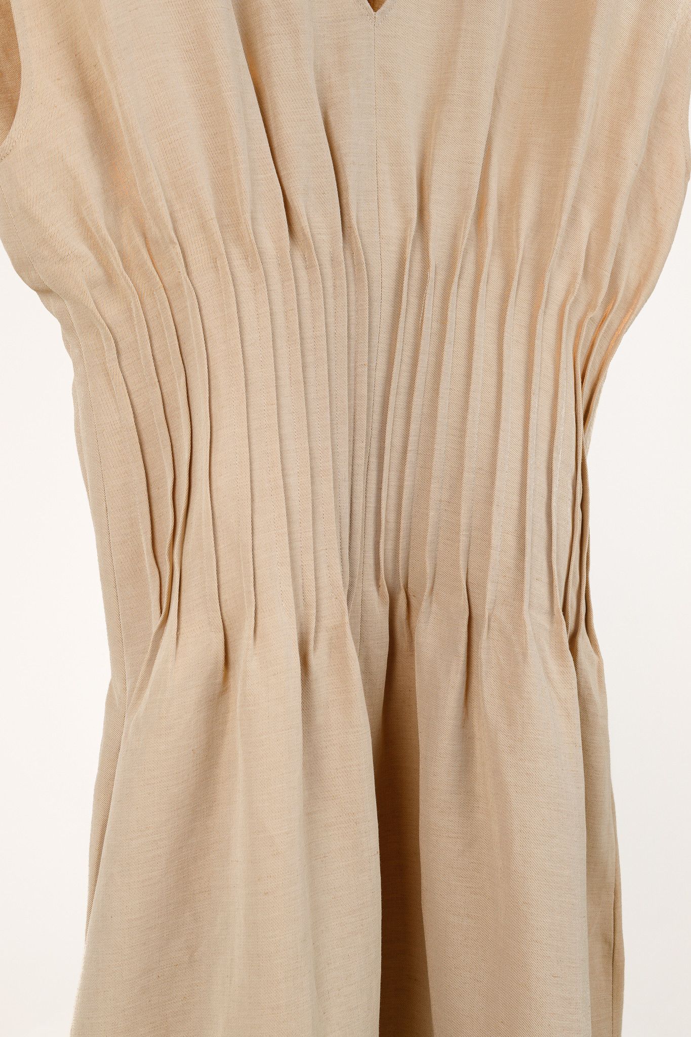 Fabiana Filippi Fabiana Filippi Cinched Pintucked Linen Twill Midi Dress Size S / US 4 / IT 40 - 6 Thumbnail