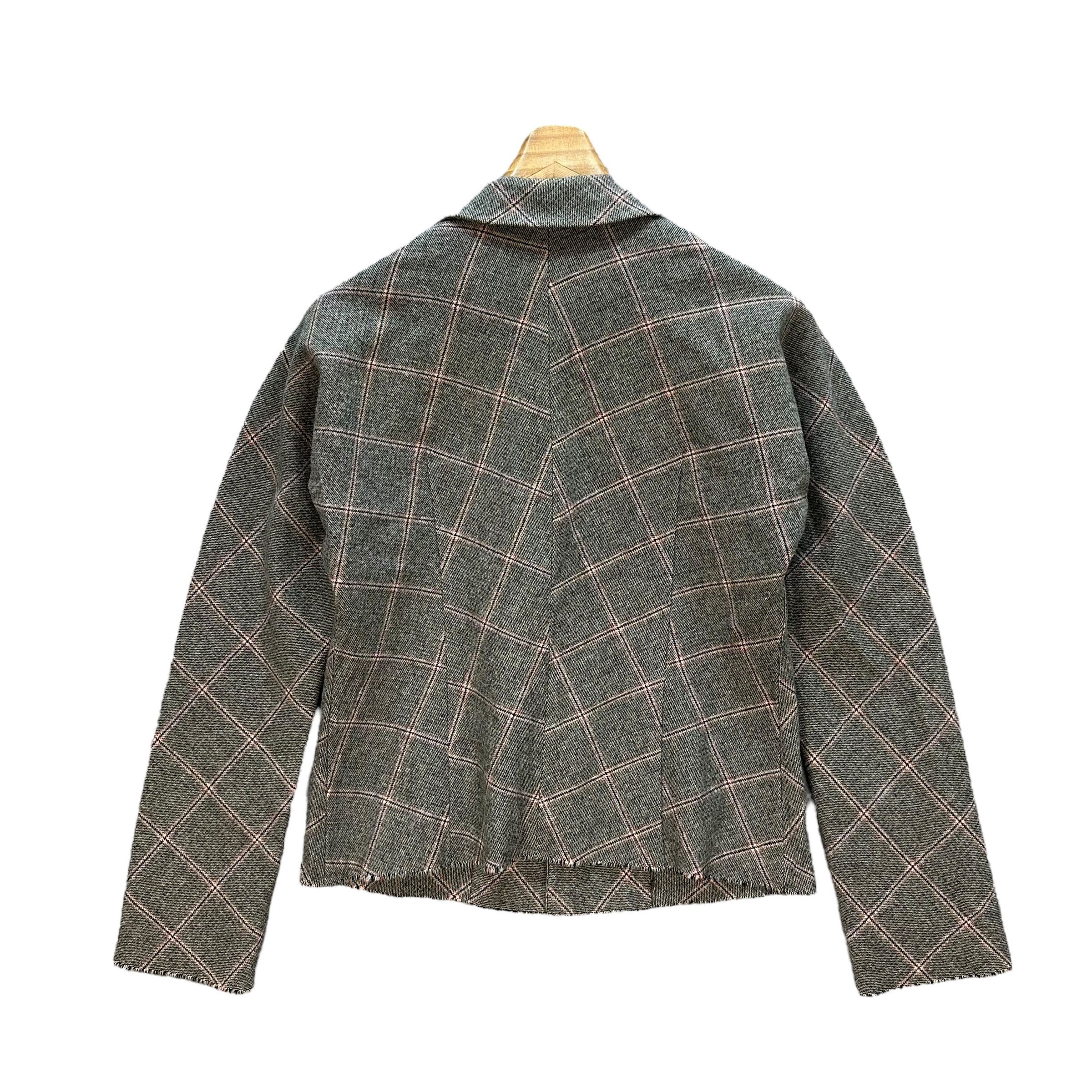Comme des Garcons Tricot COMME des GARCONS AD1997 Check Wool Jacket #A54-1249 Size S / US 4 / IT 40 - 10 Thumbnail
