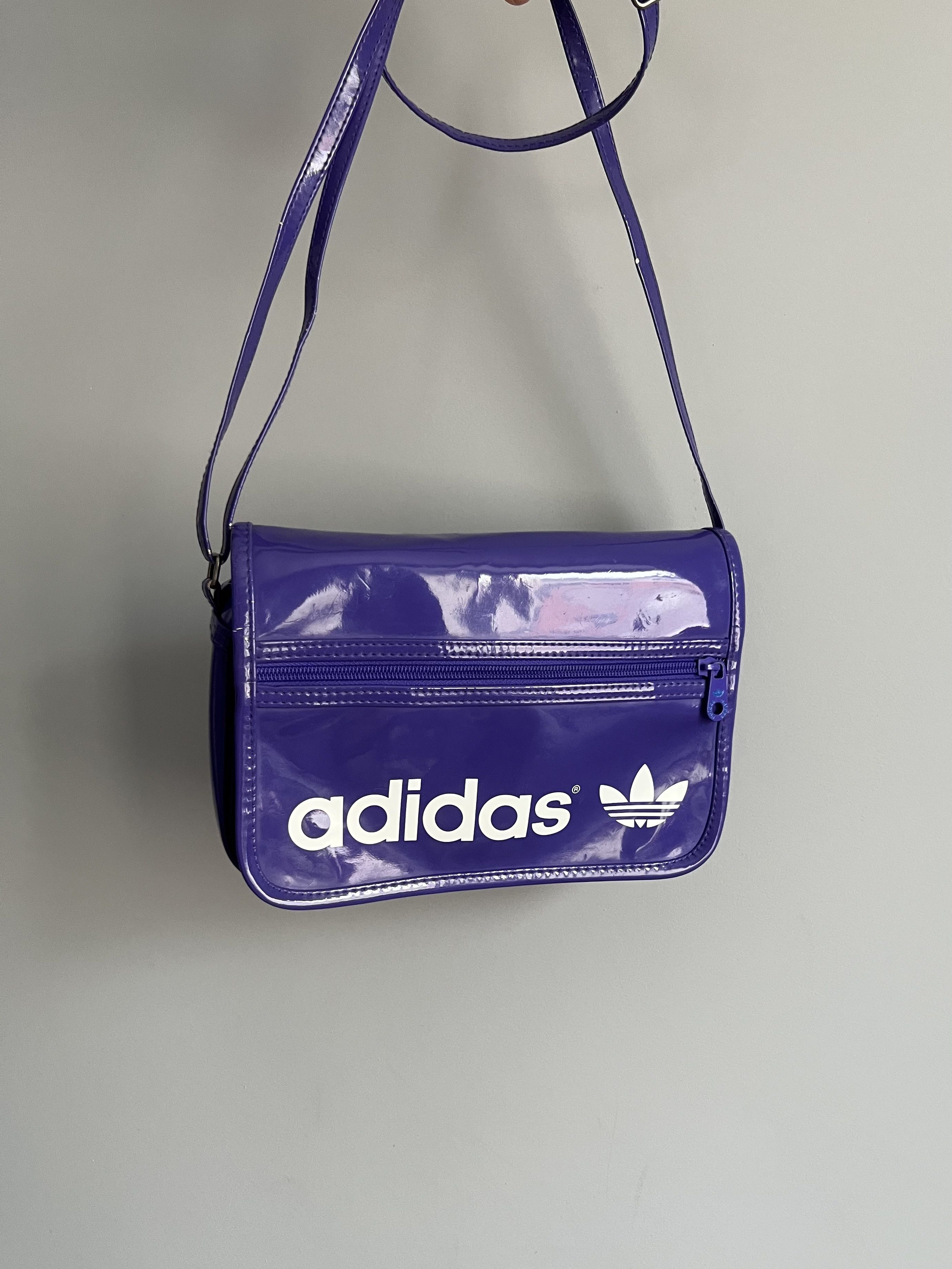 Adidas Adidas Originals Patent Purple Shoulder Bag Size ONE SIZE - 3 Thumbnail