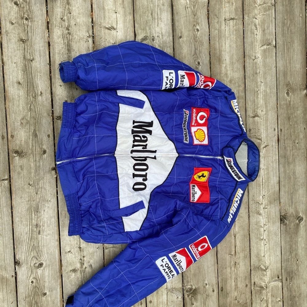 Ferrari × Vintage Vintage 1997 Ferrari Racing Jacket Blue With Malboro embroi Size US M / EU 48-50 / 2 - 4 Thumbnail