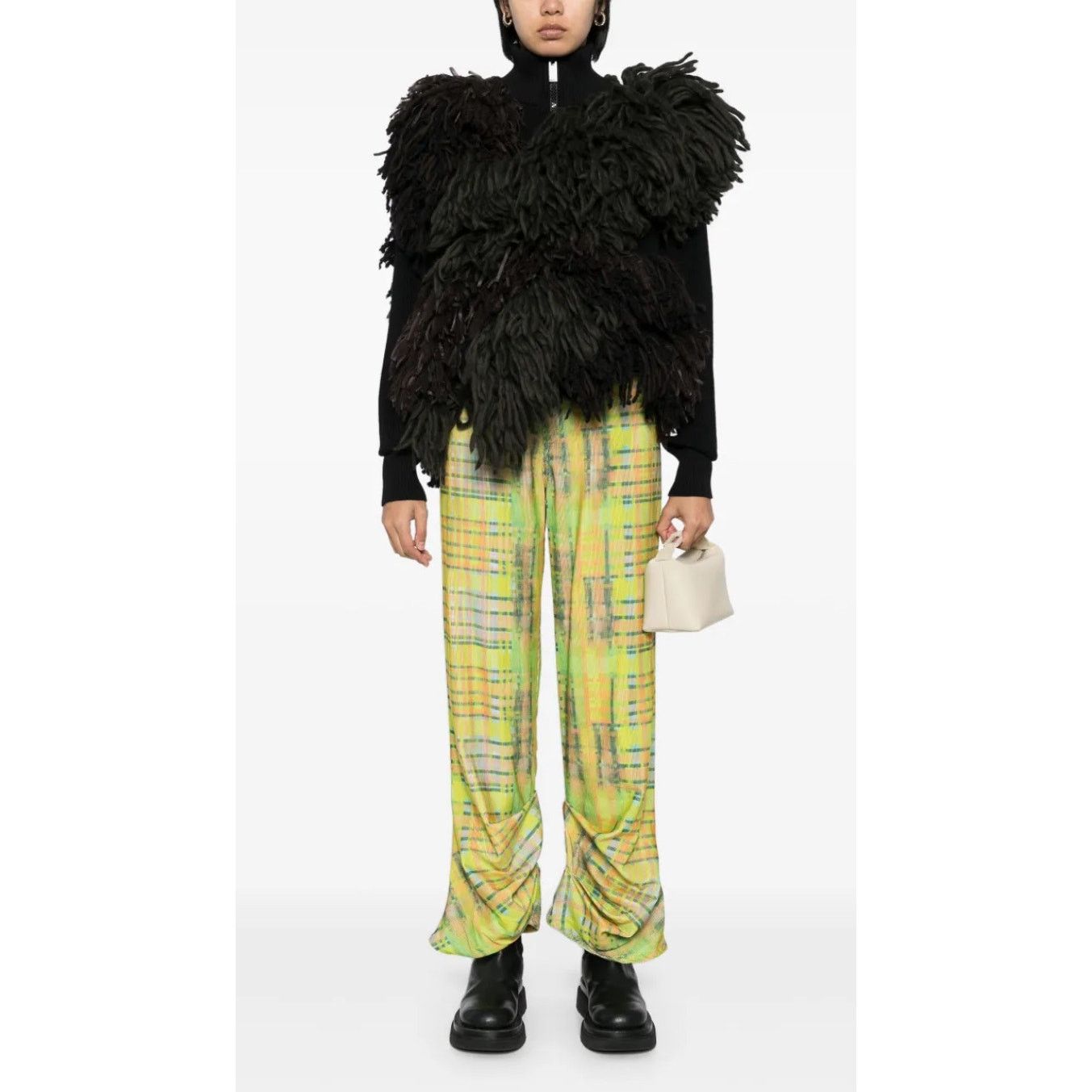 Collina Strada -Dante graphic print trousers / L / Lime /NWT