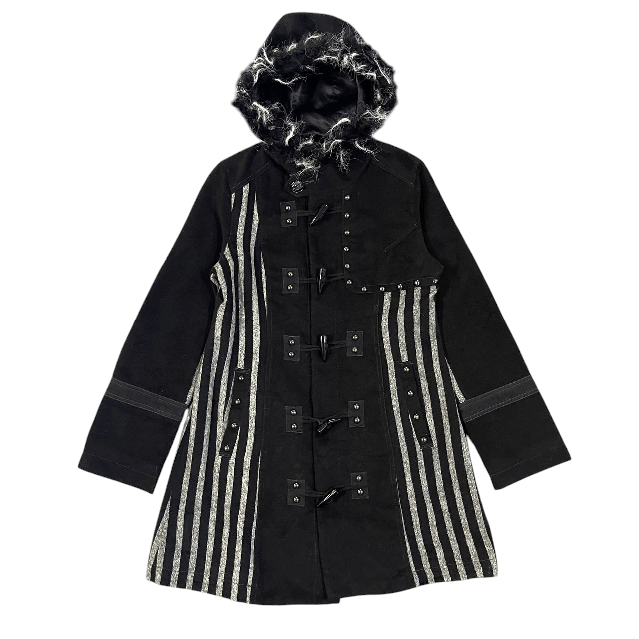 14th Addiction Vintage Algon Quins Fur Hooded Duffle Coat Size US S / EU 44-46 / 1 - 1 Thumbnail