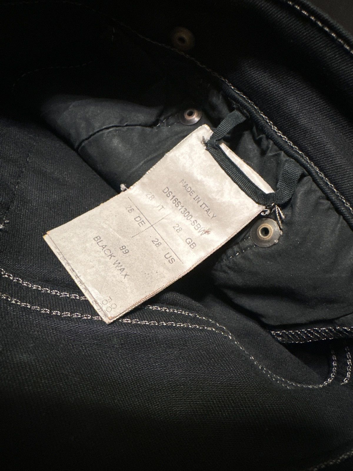 Rick Owens Detroit Cut Waxed Skinny Jeans - SS16
