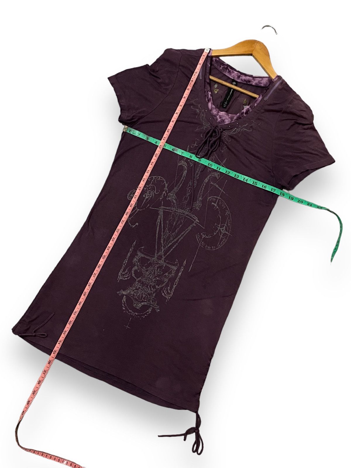 Japanese Brand Japan Ozz Croce Grunge Devil Symbol Graphic V Neck Size M / US 6-8 / IT 42-44 - 16 Thumbnail