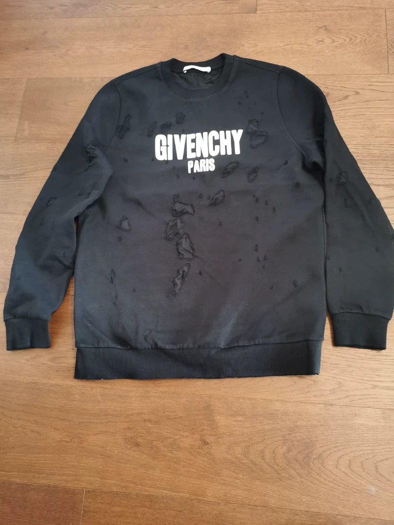 Givenchy Givenchy Show model ripped hoodie Size US L / EU 52-54 / 3 - 2 Thumbnail