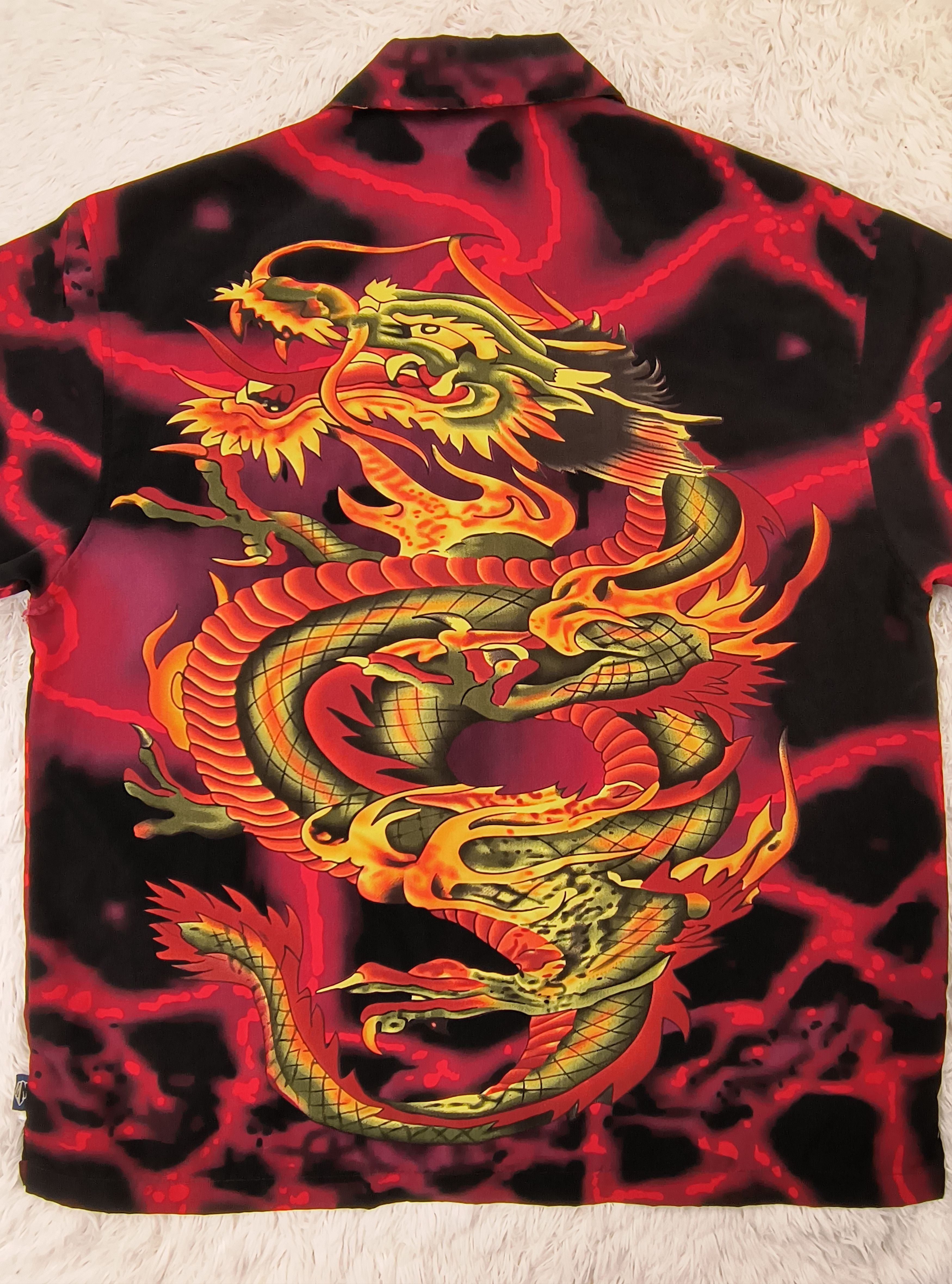 Massive Vintage Chinese dragon 90s button up shirt Size US XL / EU 56 / 4 - 6 Thumbnail