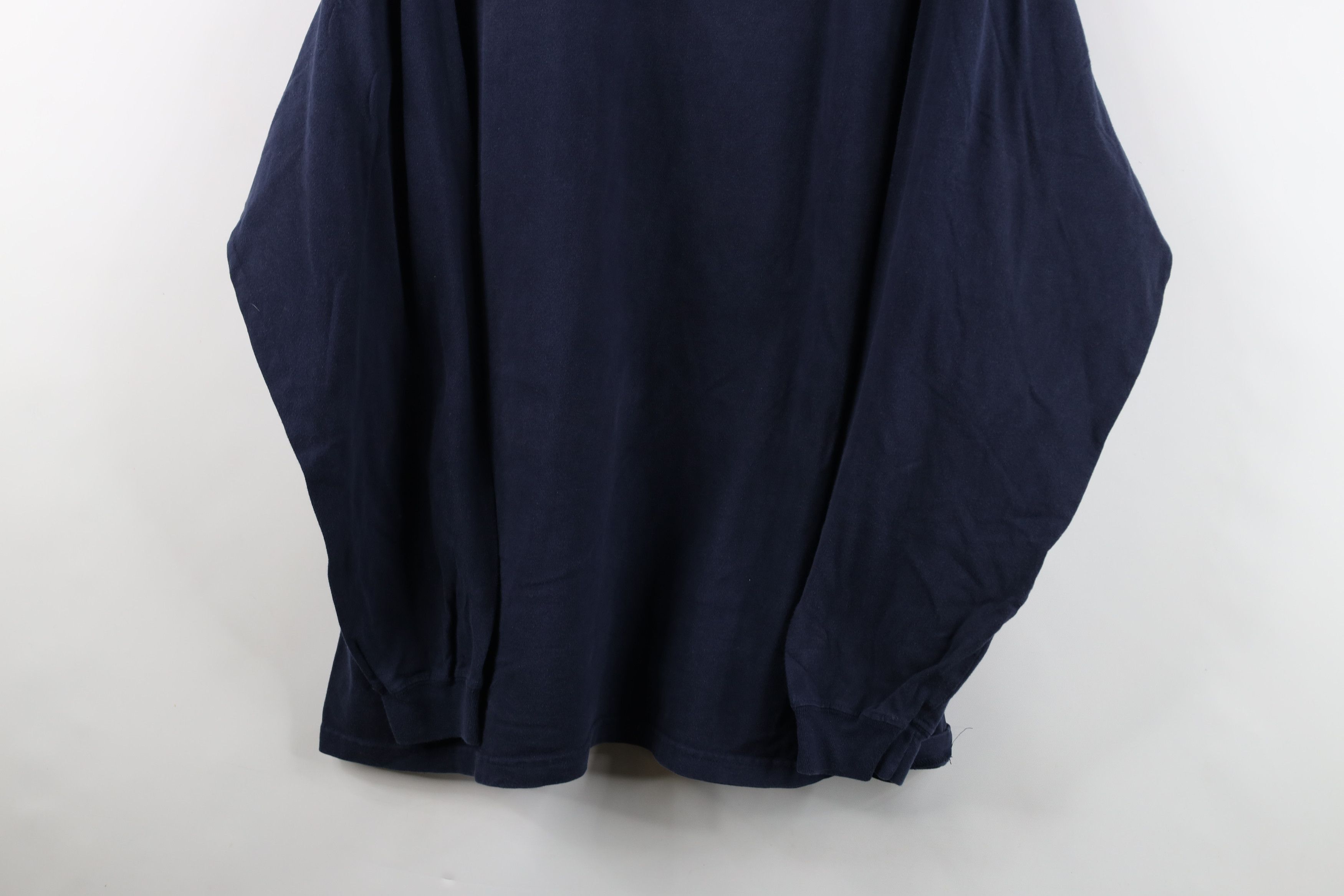 Vintage Vintage 90s Streetwear Heavy Long Sleeve T-Shirt Blue Cotton Size US XL / EU 56 / 4 - 3 Thumbnail