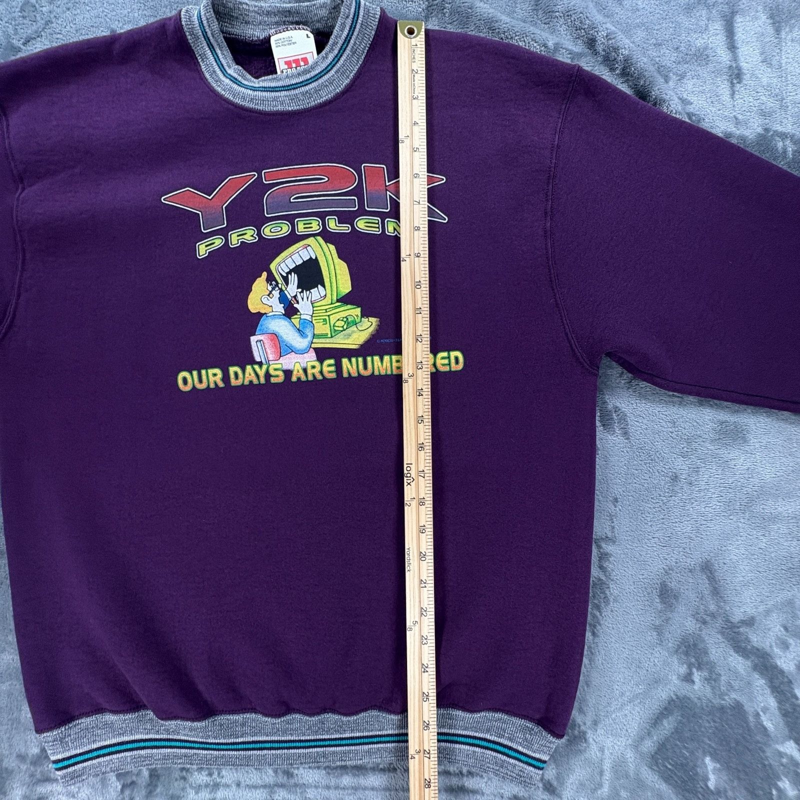 Wilson Vintage 1998 Y2K Problem Wilson Pro 500 Crewneck Sweatshirt Size US L / EU 52-54 / 3 - 7 Thumbnail
