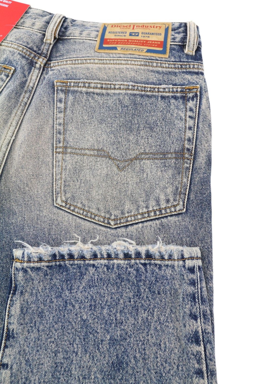 Diesel 1955 09E10 W31/L32 Blue Regular Straight Distress 85392 Size US 31 - 6 Thumbnail