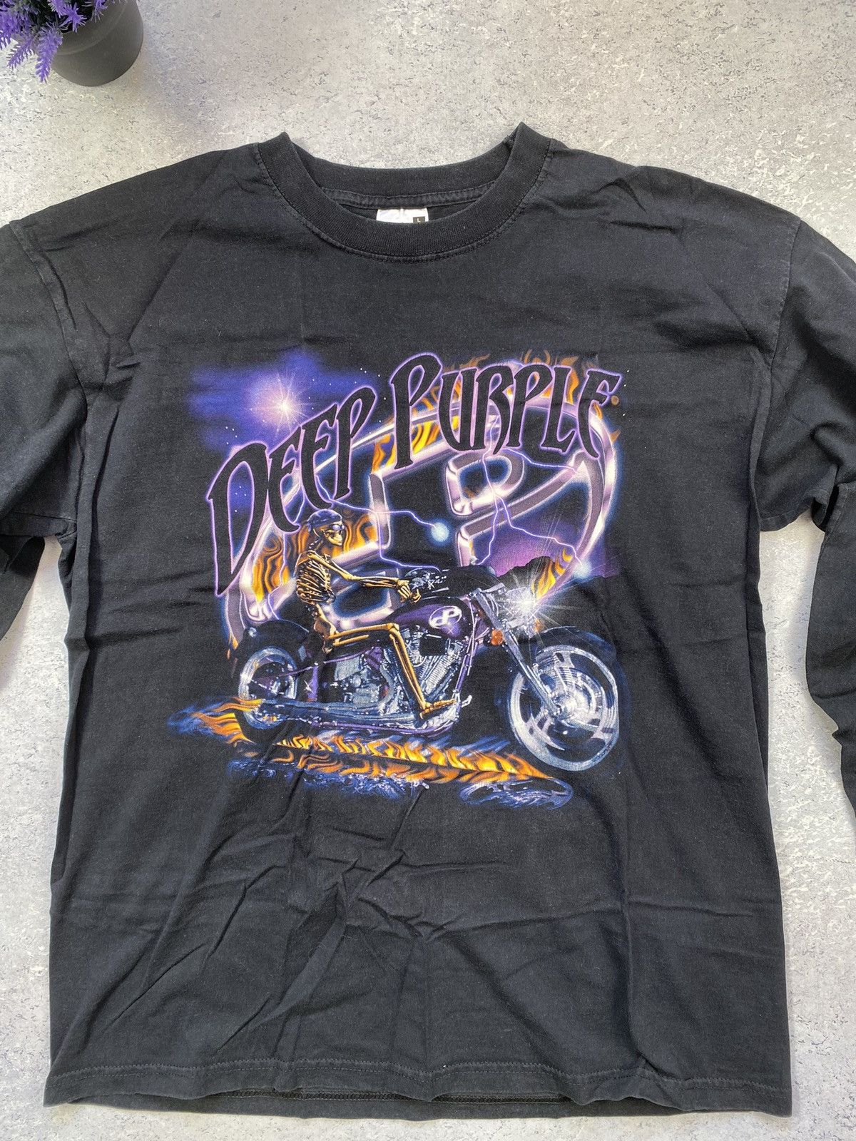 Band Tees Deep Purple Black Men’s Longsleeve T-shirt With Big Logo Size US L / EU 52-54 / 3 - 3 Thumbnail