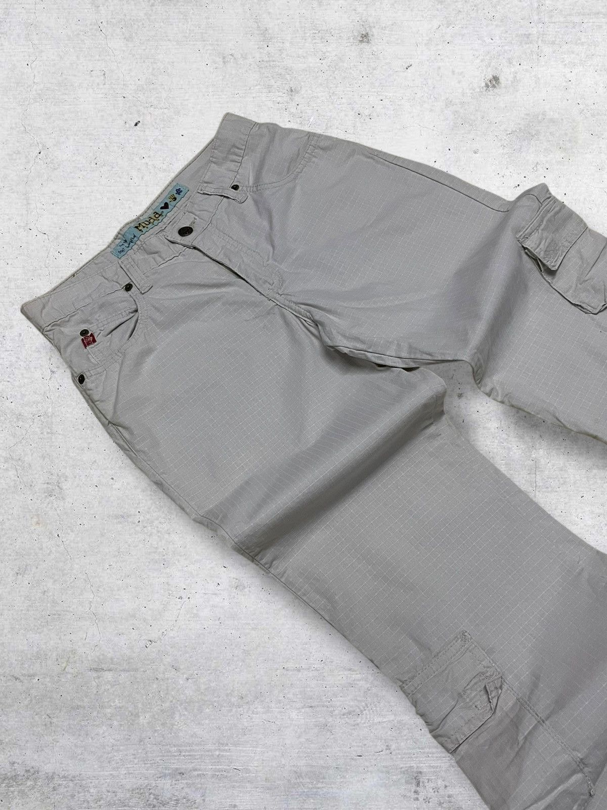 GOA VINTAGE MUDD GENERATION JAPAN DESIGNER 90S CARGO FLARED PANT Size US 27 - 7 Thumbnail