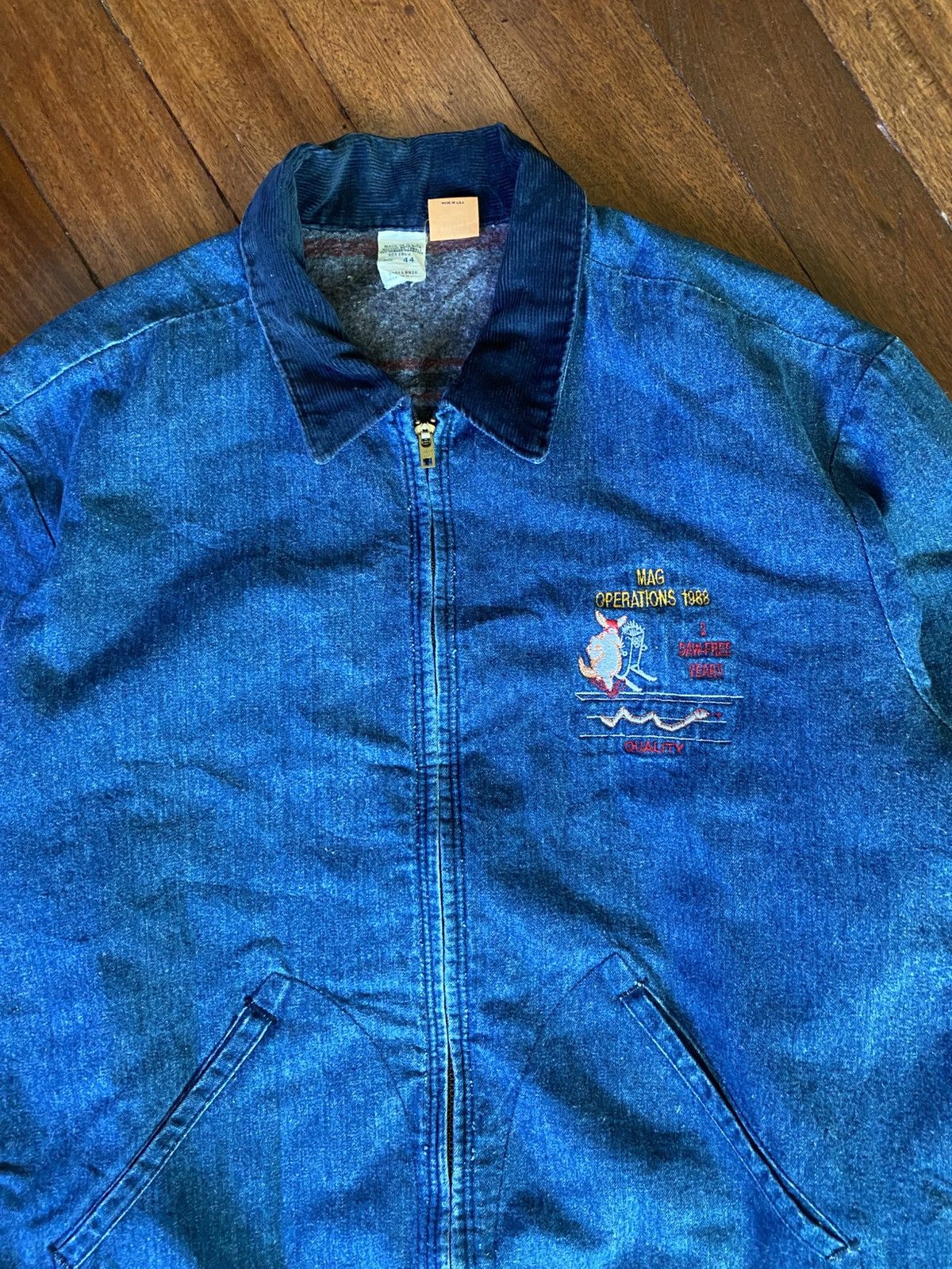 Wrangler 1980s- Big Ben by Wrangler- Blanket-Lined Workwear Jacket Size US L / EU 52-54 / 3 - 4 Thumbnail