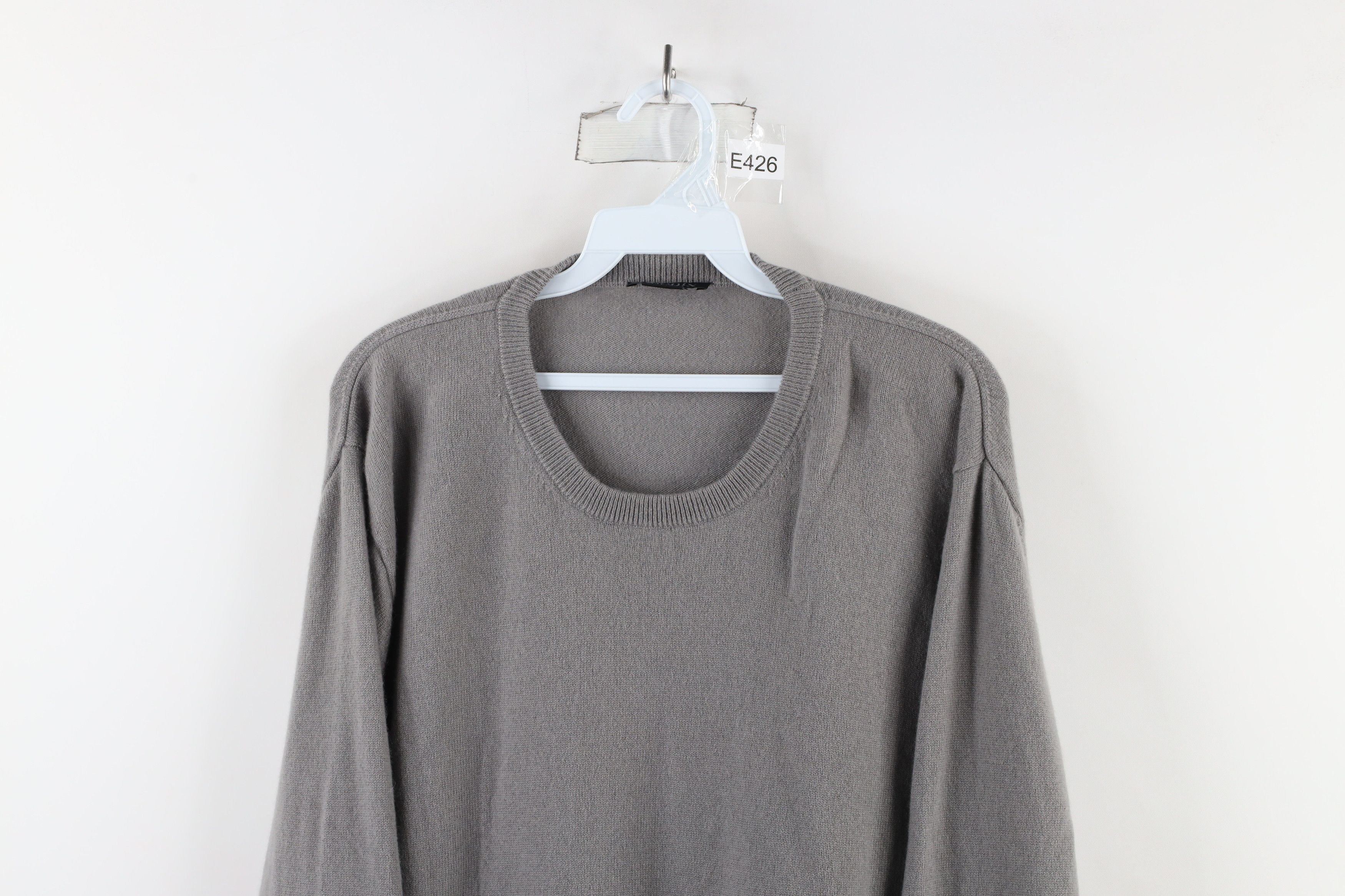 Vintage Vintage 90s Streetwear Cashmere Knit Crewneck Sweater Gray Size US XL / EU 56 / 4 - 2 Thumbnail