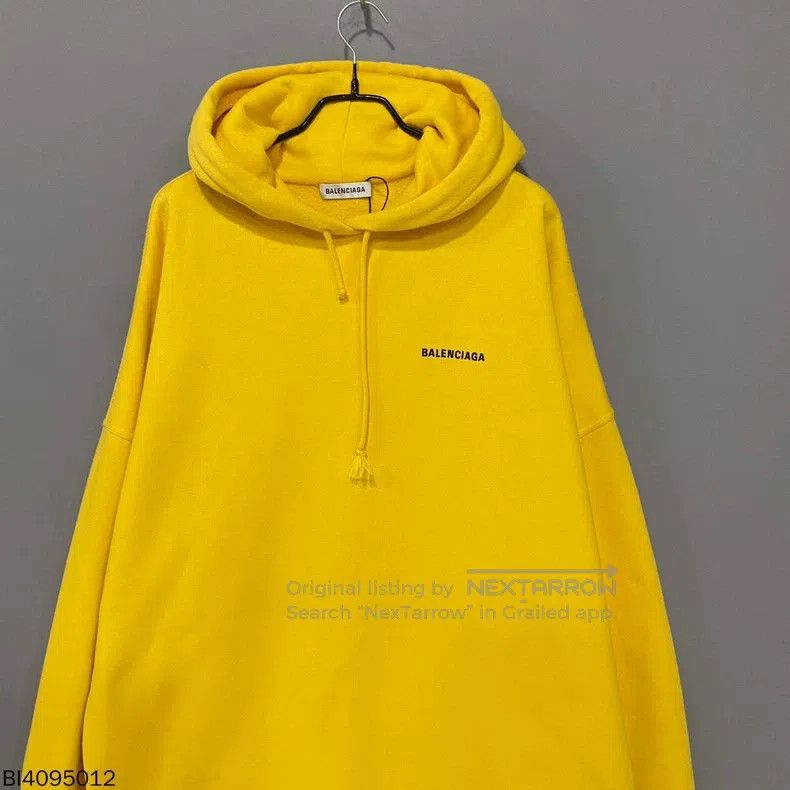 Balenciaga Balenciaga Yellow Embroidered Hoodie Size US XS / EU 42 / 0 - 2 Thumbnail