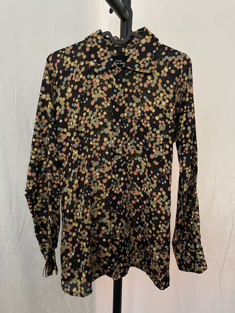 Comme des Garcons Comme des Garçons Black polka-dot long-sleeve shirt Size M / US 6-8 / IT 42-44 - 1 Thumbnail